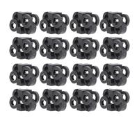 MAGICLULU 30 Pcs Black Shoelace Buckles No-tie Elastic Lace Locks Practical Shoe Strap Fixation Accessories for Sports, Walking and Casual Shoes