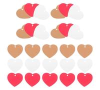 MAGICLULU 300pcs Heart Shaped Paper Tags Set Kraft Paper Hanging Tags Red and White Options Valentine’s Day Birthday Craft Wrapping
