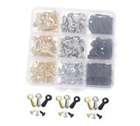 MAGICLULU 300pcs Metal Picture Frame Fasteners with Screws Versatile Backing Clips in Gold Silver Black Rotatable Photo Frame Buckles for Hanging Photos Posters Crafts
