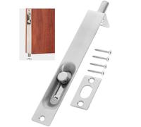MAGICLULU 304 Stainless Steel Fire Door Flush Bolt Latch 6 Inch Concealed Level Bolt for Internal Doors Security Lock