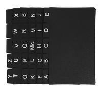 MAGICLULU 30pcs Black Plastic Index Card Dividers with Tabs for Office and Home Organization, Space-Saving Card Sorting Separators for Recipes, Documents, and Study Materials