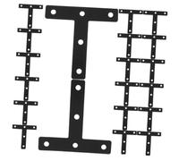 MAGICLULU 30pcs Black T-Shaped Flat Braces Heavy Duty Cold Rolled Steel Shelf Brackets for Furniture Repair Wood Shelf Support Corner Mending Plates
