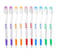 MAGICLULU 30pcs Disposable Toothbrushes Family Toothbrushes Portable Oral Cleaning Ergonomic Handle Assorted Color for School and Backpack Travel