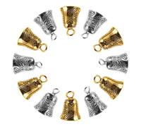 MAGICLULU 30Pcs Mini Alloy Jingle Bell Pendants for Jewelry Making, Room DIY Rattle Charms in Gold and Silver, Small Craft Bells for Wedding Decor and Macrame Projects