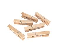 MAGICLULU 30pcs Mini Wooden Photo Clips 3x0.4cm Natural Wood Mini Clothespins Paper and Message Pegs for Home Decoration and Crafting