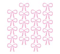 MAGICLULU 30pcs Pink Acrylic Bow Drink Markers for Party Cups and Cocktail Glasses, Easy to Attach with Universal Compatibility, Charming Glass Tags for Bachelorette and Intimate