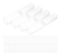 MAGICLULU 30pcs Plastic Pen Present Boxes with Reinforced Corners for Visual Sorting and Management, Square Reusable Single Pen Storage Box for Drawers and Storage Racks, for Artists