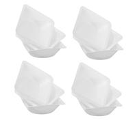 MAGICLULU 30Pcs White Square Laboratory Weighing Boats Corners Medium Size Reusable Plastic Weighing Dishes for Powder Measurement and Sample Storage in Lab
