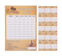 MAGICLULU 30pcs Wine Tasting Scorecards for Competition and Professional Events, Paper Material with Comprehensive Flavor Analysis and Structured Scoring, Elegant Versatile Design for Wine