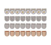 MAGICLULU 32pcs Shoe Lace End Clips Shoelace Repair Lovely Premium Iron Material Easy to Use No Need to Tie Shoelaces Suitable for People with Arthritis DIY Repairing Daisy Flower Pattern