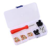 MAGICLULU 33pcs Tyre Core Removal Tool Tire Core Wrench for Automobile Bikes Easy to Use Plastic Metal Set for Repairing Tyre, Letting Out Air of Inner Tube