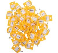 MAGICLULU 35pcs Numbered Tags Key Organizers with Blank Space to Mark and Slippage Prevention, Yellow Abs Plastic Cover, Portable Key Identification Labels for Outdoor Use with USB Flash