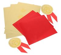 MAGICLULU 36 Set Metallic Foil Medals Stickers for Sports Awards and Graduation Embossed Honor Seal Labels with Red Ribbon Tails Lightweight Reward Medals Decor for Parties and Certificates
