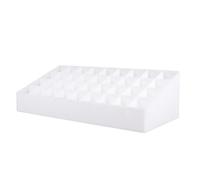 MAGICLULU 36 Slots Lipstick Storage Organizer Box for Makeup Brushes and Lipstick Holder, White Ps Cosmetic Case, Space Saving Design to Keep Dresser or Shop Counter Neat and Tidy