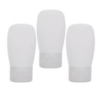MAGICLULU 3pcs 60ml White Pe Travel Squeeze Bottles Refillable Toiletry Containers Leakproof and Easy to Carry for Travel and Storage