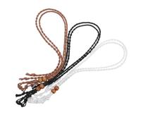 MAGICLULU 3pcs Adjustable Handwoven Cage Necklace Cord with Wax Rope and Wood, Empty Stone Holder Pendant Necklace for DIY Jewelry Making and Elegant Occasions