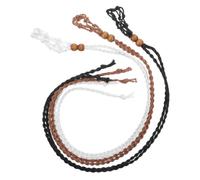 MAGICLULU 3pcs Adjustable Necklace Cord Handwoven Cage for Pendants and Crystals, Macrame Stone Holder Necklace for Jewelry Making and Casual Occasions, Secure Pendant Protection Wax Rope