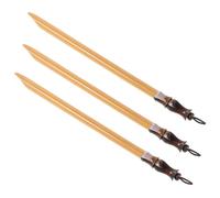 MAGICLULU 3pcs Chinese Calligraphy Pen Set Bamboo Handmade Adjustable Slant Design Beige Dip Nib Brush for Artists Beginners DIY Art Projects
