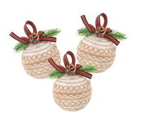 MAGICLULU 3pcs Christmas Ball Ornaments Festive Hanging Decoration for Tree Lightweight Foam Design for Home Office and Holiday Decor
