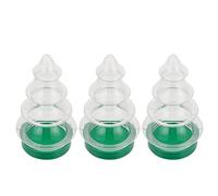 MAGICLULU 3Pcs Christmas Tree Shaped Acrylic Candy Boxes Christmas Tree Candy Jar with Lid Plastic Cookie Bottle Clear Sugar Bottles Xmas Tree Shaped Storage Bottles for Christmas Party