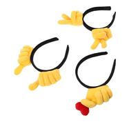MAGICLULU 3pcs Creative Funny Hand Gesture Hairbands for Women Thumb Up Victory Heart Designs Comfortable Multi-purpose Headband for Parties Photo Props and Daily Wear