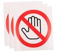 MAGICLULU 3pcs Do Not Touch Stickers Adhesive Warning Decals Self-adhesive Vinyl Printed Pattern Convenient to Stick Safety Machine Caution Stickers for Warehouse and Equipment Factory