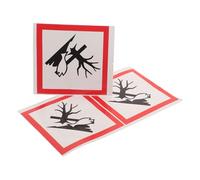 MAGICLULU 3pcs Environmental Hazard Stickers for Drums and Chemical Containers, Pvc Material with Hazard Identification, Wide Container Compatibility, for Laboratory and Industrial Safety