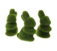 MAGICLULU 3pcs Flocked Rabbit Grass Rabbit Decoration Easter Decorations Bunny Table Decorations
