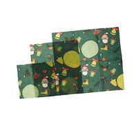 MAGICLULU 3pcs Fresh-Keeping Cloth Reusable Food Beeswax Preservation Wraps for Bowl Kitchen Beewax Wraps Sustainable Wax Cloth Washable Food