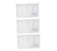 MAGICLULU 3pcs Fridge Organizer Reusable Hanging Mesh Bag Double Compartment Fridge Storage Mesh Bags for Refrigerator Storage Organiser