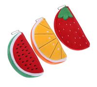 MAGICLULU 3pcs Fruit Coin Purse Set with Multi-Functional Storage and Sturdy Polyester Material, Small Cute Pouches for Coins and Daily Use, Gift for Female Friends and Family