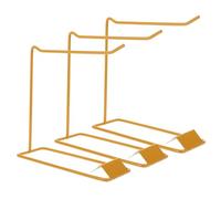 MAGICLULU 3pcs Gold Nail Art Display Stand Nail Chart Holder Iron False Show Rack Gel Polish Sample Stick Organizer for Manicure Salon Use