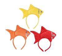 MAGICLULU 3pcs Goldfish Headbands for Lightweight Comfortable Sea Animal Costume Accessory with Realistic Design for Halloween Birthday and Ocean Party Dress Up