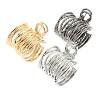 MAGICLULU 3pcs Hair Cuff Hair Bun Clip Not Easy to Deform Comfortable Wearing Feeling Metal Sturdy Material Simple but Delicate Attractive Fashionable for Teen Christmas Makeup
