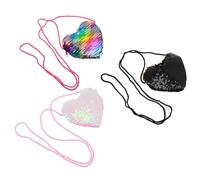 MAGICLULU 3pcs Heart Shaped Coin Purses with Long String to Hold Many Items Trendy and Creative Practical Change Bags for Everyday Use Random Random Color