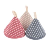 MAGICLULU 3pcs Japanese-style Oven Pot Holders Triangular Cotton Heat Insulation Covers Pot Lid Handle Caps Anti Scalding Grippers for Kitchen Cooking