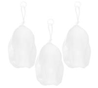 MAGICLULU 3pcs Mesh Soap Bag with Drawstring for Bar Soap, Small Sack Made of High-density Polyester and Pe, Gentle on Sensitive Skin, Rich Foam Creation, for Facial Cleaning and Kitchen Use