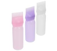 MAGICLULU 3pcs Ml Hair Dye Bottle Applicator with Comb Design for Even Distribution of Color, Abs Material Hair Colour Applicator for Dyeing and Scalp Treatments Random Color