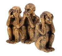 MAGICLULU 3pcs Monkey Resin Figurine Set Artistic Animal Decor for Living Room Office Bookshelf Lifelike Expressions Resin Monkeys for Decoration