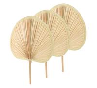 MAGICLULU 3pcs Palm Leaf Hand Fan Summer Cooling Fans Wedding Boho Wall Decor Banana Leaf Traditional Hand Woven Fan for Adults Teens