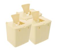MAGICLULU 3pcs Plastic Bird Nesting Box Hanging Bird Cage Box for Parrot Breeding with Sturdy Beige Material Suitable for Home and Garden Use