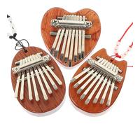 MAGICLULU 3Pcs Portable Wooden Thumb Piano Set, 8-Note Mini Finger Kalimba with Lanyard, and Beginners Musical Instrument for Home and Travel Random Color Random Color