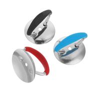 MAGICLULU 3pcs Pot Lid Knob Handles Heat-resistant Stainless Steel Silicone Replacement for Skillets Kettle Frying Pan Cookware Accessories in Black Red Blue