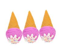 MAGICLULU 3pcs Realistic Faux Ice Cream Cone Models for Window Displays for Restaurant Decor Photography Props Fake Food for Kitchen Decor Pretend Play