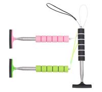 MAGICLULU 3pcs Retractable Car Mirror Squeegee Side Mirror Squeegee Using under Different Weather Conditions Easy to Carry Stainless Steel Rubber Sponge Cleaner Tool for Drivers