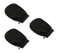 MAGICLULU 3pcs Skin Massage Gloves Bathing Scrubbers Black Rayon Exfoliating Gloves Suitable for Self-Tanner Skin Smoothness Adults Spa Bath