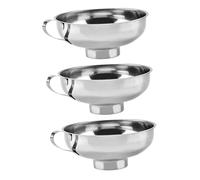 MAGICLULU 3pcs Stainless Steel Funnel for Kitchen Funnel Removable Strainer for Spices Liquid Powder and Bean Jam for Transferring Ingredients