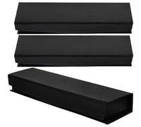 MAGICLULU 3pcs Stylish Cloth Pen Case with Retro Looking Black Cover Easy to Carry and Preventing Pens from Getting Lost for School Season Decor and Ceremonies