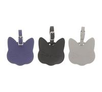 MAGICLULU 3pcs Travel Suitcase Tag Luggage Identify Tags Soft to The Touch Reusable Pu Leather for Business Professionals Frequent Travelers for Luggage Identification