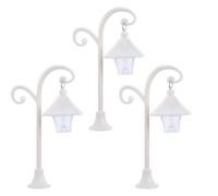 MAGICLULU 3pcs Wireless Miniature Lantern Lamp for Library Decor and Diorama, White Abs Material, Easy Installation Scale Model Lighting, for DIY Model and Dollhouse
